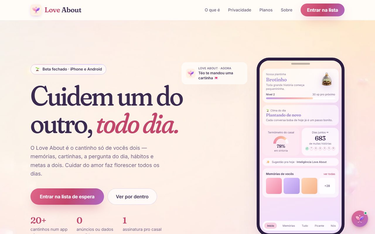 Telas do produto digital Twoo